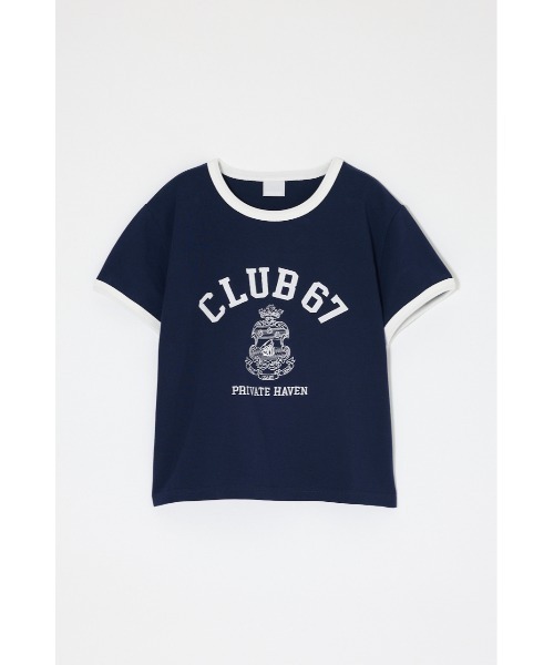 MOUSSY(マウジー)の「CLUB 67 RINGER Tシャツ(Tシャツ/カットソー・レディース・ライトブルー/ネイビー/レッド/ホワイト系その他・FREE)」の12枚目の写真