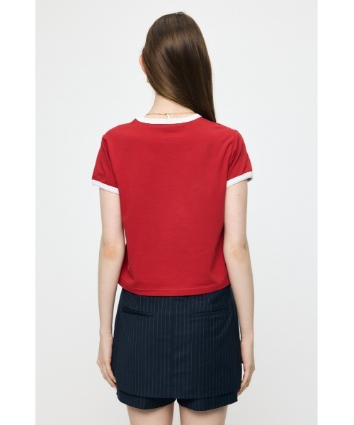 MOUSSY(マウジー)の「CLUB 67 RINGER Tシャツ(Tシャツ/カットソー・レディース・ライトブルー/ネイビー/レッド/ホワイト系その他・FREE)」の18枚目の写真