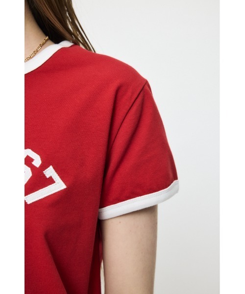 MOUSSY(マウジー)の「CLUB 67 RINGER Tシャツ(Tシャツ/カットソー・レディース・ライトブルー/ネイビー/レッド/ホワイト系その他・FREE)」の20枚目の写真