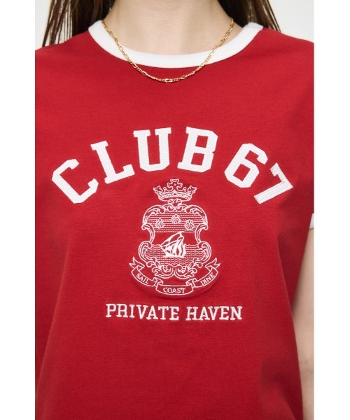 MOUSSY(マウジー)の「CLUB 67 RINGER Tシャツ(Tシャツ/カットソー・レディース・ライトブルー/ネイビー/レッド/ホワイト系その他・FREE)」の21枚目の写真
