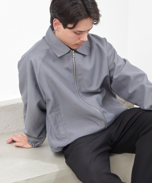 HAUS(ハウス)の「【HAUS】ポリエステルツイル スイングトップ 12531003(ブルゾン・メンズ・グレー/ブラック・M/L)」の1枚目の写真