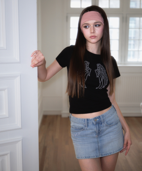 ROSEFRANTZ（ロゼフランツ）の「Sparkle Angel Wing T-shirt [Black]（Tシャツ/カットソー・レディース・ブラック・SMALL/MEDIUM）」の8枚目の写真