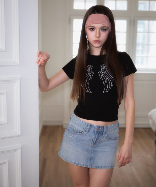 ROSEFRANTZ（ロゼフランツ）の「Sparkle Angel Wing T-shirt [Black]（Tシャツ/カットソー・レディース・ブラック・SMALL/MEDIUM）」の9枚目の写真