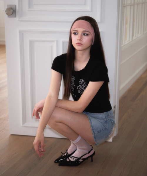 ROSEFRANTZ（ロゼフランツ）の「Sparkle Angel Wing T-shirt [Black]（Tシャツ/カットソー・レディース・ブラック・SMALL/MEDIUM）」の12枚目の写真