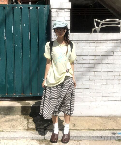 BAUF（バウフ）の「ロールアップメロディオーバーサイズTシャツ[レモン]（Tシャツ/カットソー・レディース・その他・FREE）」の11枚目の写真