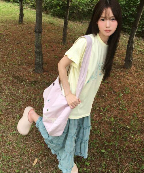 BAUF（バウフ）の「ロールアップメロディオーバーサイズTシャツ[レモン]（Tシャツ/カットソー・レディース・その他・FREE）」の16枚目の写真