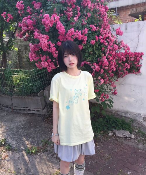 BAUF（バウフ）の「ロールアップメロディオーバーサイズTシャツ[レモン]（Tシャツ/カットソー・レディース・その他・FREE）」の20枚目の写真