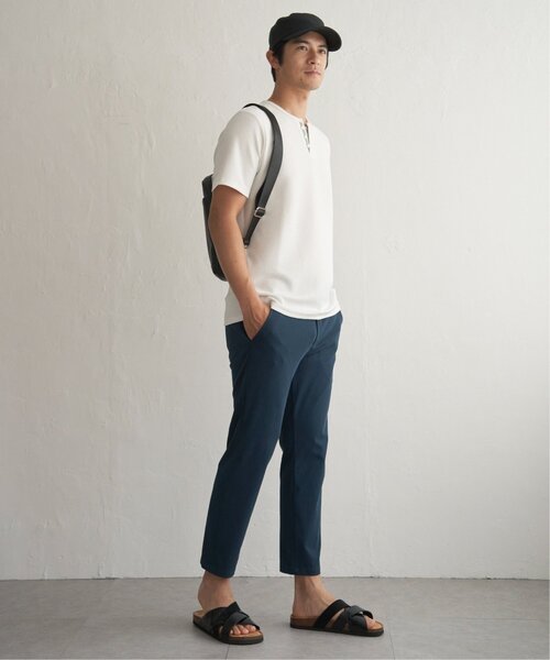 ikka(イッカ)の「【お得だ値】冷感フェイクヘンリーネックTシャツ(Tシャツ/カットソー・メンズ・ネイビー/サックスブルー/ダークグリーン/ブラック/ホワイト・L/S/XL/M)」の16枚目の写真