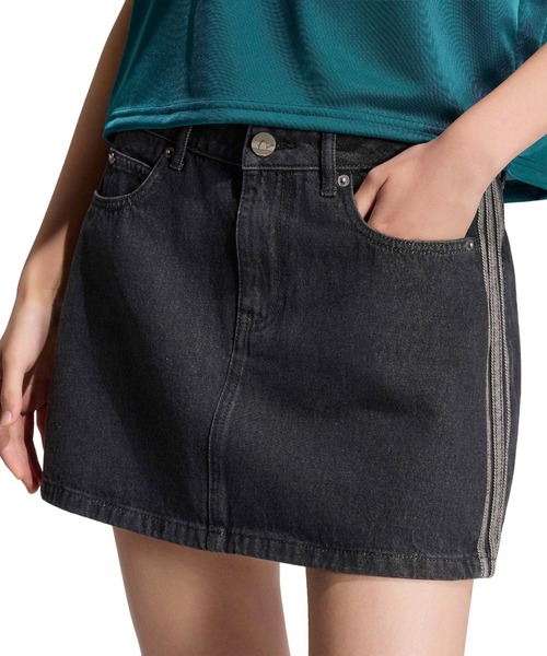 adidas 3 STRIPES MINI SKIRT DENIM / アディダス 3 ストライプス ミニ