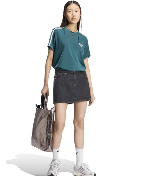 adidas(アディダス)の「adidas 3 STRIPES MINI SKIRT DENIM / アディダス 3 ストライプス ミニスカート デニム(デニムスカート・レディース・ブラック・L/M/S)」の11枚目の写真