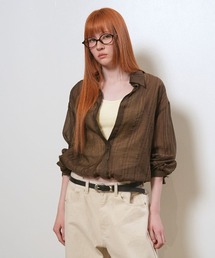 【GENERAL IDEA】シアーレイヤードブルゾンシャツ / SHEER LAYERED BLOUSON SHIRT