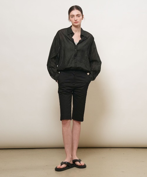 GENERAL IDEA(ジェネラルアイデア)の「【GENERAL IDEA】シアーレイヤードブルゾンシャツ / SHEER LAYERED BLOUSON SHIRT(シャツ/ブラウス・レディース・クリーム/ブラウン/ブラック・S/L/M)」の7枚目の写真