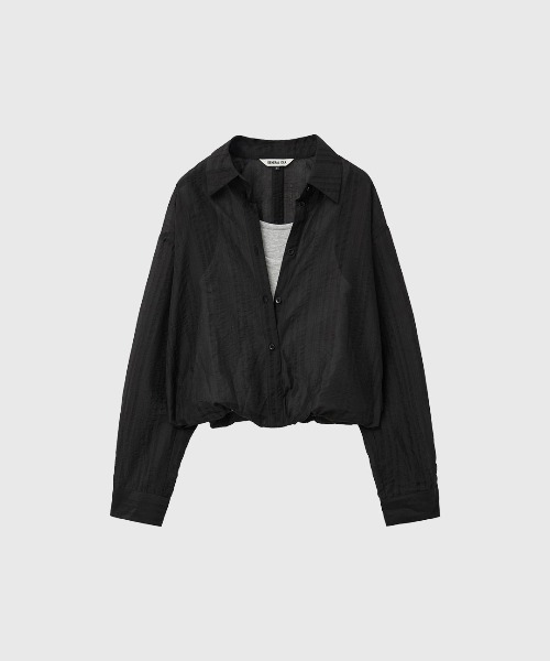 GENERAL IDEA(ジェネラルアイデア)の「【GENERAL IDEA】シアーレイヤードブルゾンシャツ / SHEER LAYERED BLOUSON SHIRT(シャツ/ブラウス・レディース・クリーム/ブラウン/ブラック・S/L/M)」の9枚目の写真