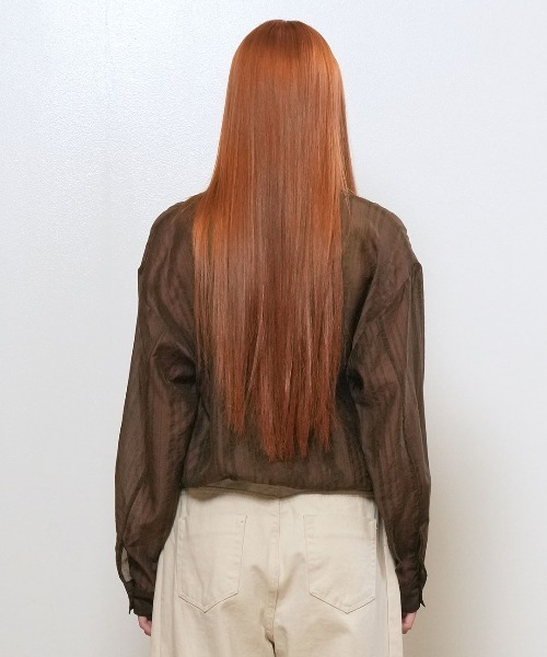 GENERAL IDEA(ジェネラルアイデア)の「【GENERAL IDEA】シアーレイヤードブルゾンシャツ / SHEER LAYERED BLOUSON SHIRT(シャツ/ブラウス・レディース・クリーム/ブラウン/ブラック・S/L/M)」の13枚目の写真