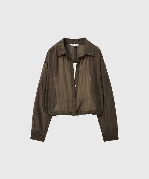 GENERAL IDEA(ジェネラルアイデア)の「【GENERAL IDEA】シアーレイヤードブルゾンシャツ / SHEER LAYERED BLOUSON SHIRT(シャツ/ブラウス・レディース・クリーム/ブラウン/ブラック・S/L/M)」の16枚目の写真