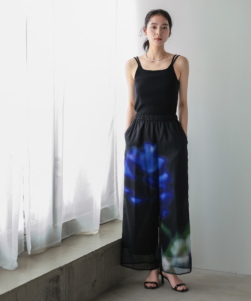 Callarus（カラルス）の「シアープリントデザインパンツ浴衣4点セット（トッパーブラウス＋パンツ＋帯＋ベルト）〔Callarus〕（浴衣・レディース・ブラック系・FREE）」の10枚目の写真