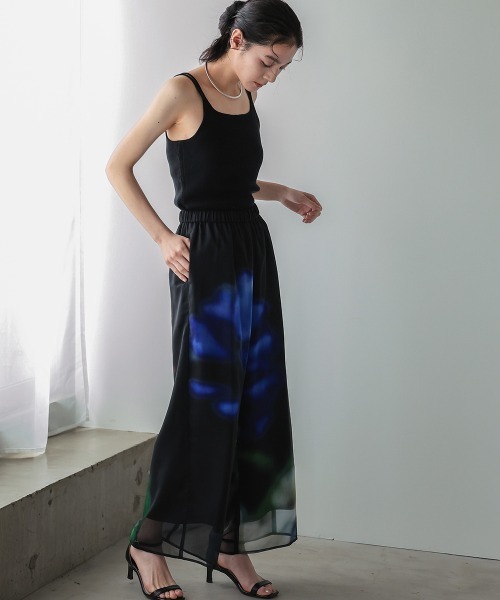 Callarus（カラルス）の「シアープリントデザインパンツ浴衣4点セット（トッパーブラウス＋パンツ＋帯＋ベルト）〔Callarus〕（浴衣・レディース・ブラック系・FREE）」の11枚目の写真
