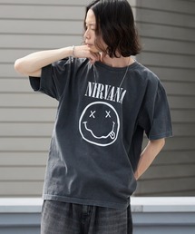 GOOD ROCK SPEED | GOOD ROCK SPEED/グッドロックスピード NIRVANA Smile Art Graphic T-Shirt 丸胴クルーネックTシャツ バンドT メンズ レディース ユニセックス 2026年 夏 夏服(Tシャツ/カットソー)
