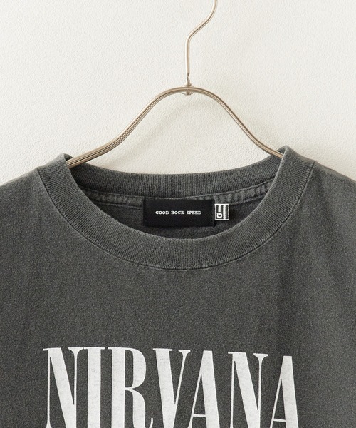 GOOD ROCK SPEED（グッドロックスピード）の「GOOD ROCK SPEED/グッドロックスピード NIRVANA Smile Art Graphic T-Shirt 丸胴クルーネックTシャツ バンドT メンズ レディース ユニセックス 秋 秋服 2026年秋冬（Tシャツ/カットソー・メンズ・チャコール・S/M/L/XL）」の17枚目の写真