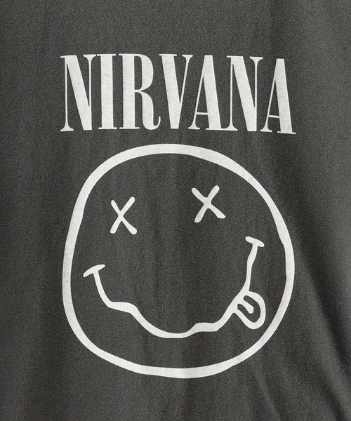 GOOD ROCK SPEED（グッドロックスピード）の「GOOD ROCK SPEED/グッドロックスピード NIRVANA Smile Art Graphic T-Shirt 丸胴クルーネックTシャツ バンドT メンズ レディース ユニセックス 秋 秋服 2026年秋冬（Tシャツ/カットソー・メンズ・チャコール・S/M/L/XL）」の18枚目の写真
