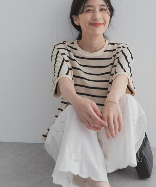 URBAN RESEARCH DOORS(アーバンリサーチドアーズ)の「ブークレボーダープルオーバー(Tシャツ/カットソー・レディース・ホワイト系その他/ブルー系その他/ブルー・FREE)」の1枚目の写真