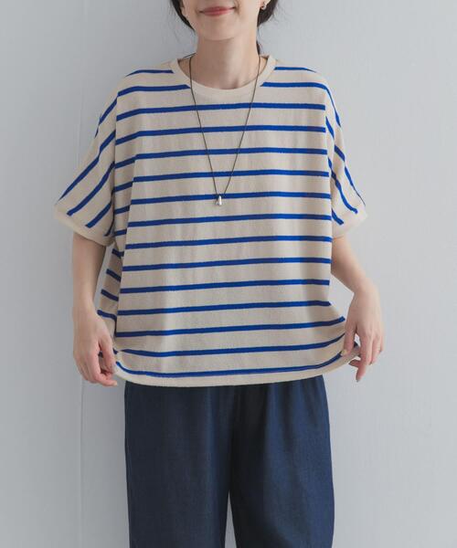 URBAN RESEARCH DOORS(アーバンリサーチドアーズ)の「ブークレボーダープルオーバー(Tシャツ/カットソー・レディース・ホワイト系その他/ブルー系その他/ブルー・FREE)」の3枚目の写真