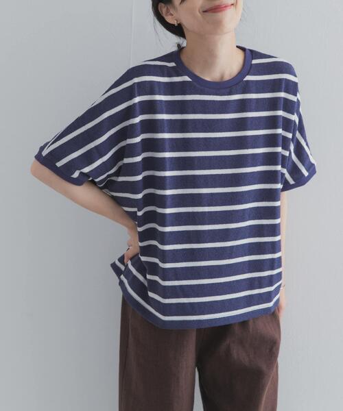 URBAN RESEARCH DOORS(アーバンリサーチドアーズ)の「ブークレボーダープルオーバー(Tシャツ/カットソー・レディース・ホワイト系その他/ブルー系その他/ブルー・FREE)」の2枚目の写真