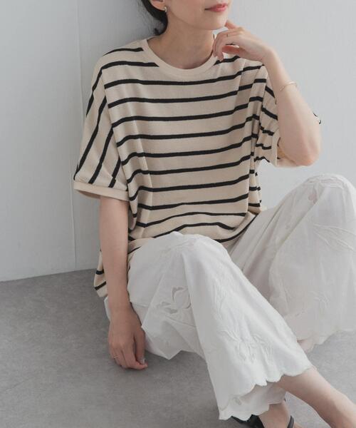 URBAN RESEARCH DOORS(アーバンリサーチドアーズ)の「ブークレボーダープルオーバー(Tシャツ/カットソー・レディース・ホワイト系その他/ブルー系その他/ブルー・FREE)」の4枚目の写真