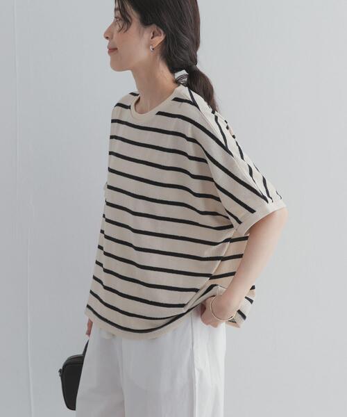 URBAN RESEARCH DOORS(アーバンリサーチドアーズ)の「ブークレボーダープルオーバー(Tシャツ/カットソー・レディース・ホワイト系その他/ブルー系その他/ブルー・FREE)」の8枚目の写真
