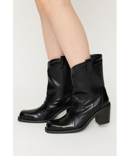 SLY(スライ)の「COVERED WESTERN BOOTS カバードウエスタンブーツ(ブーツ・レディース・ブラック/ホワイト・SMALL/MEDIUM/LARGE)」の22枚目の写真