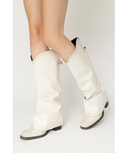 SLY(スライ)の「COVERED WESTERN BOOTS カバードウエスタンブーツ(ブーツ・レディース・ブラック/ホワイト・SMALL/MEDIUM/LARGE)」の7枚目の写真