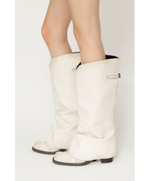 SLY(スライ)の「COVERED WESTERN BOOTS カバードウエスタンブーツ(ブーツ・レディース・ブラック/ホワイト・SMALL/MEDIUM/LARGE)」の8枚目の写真
