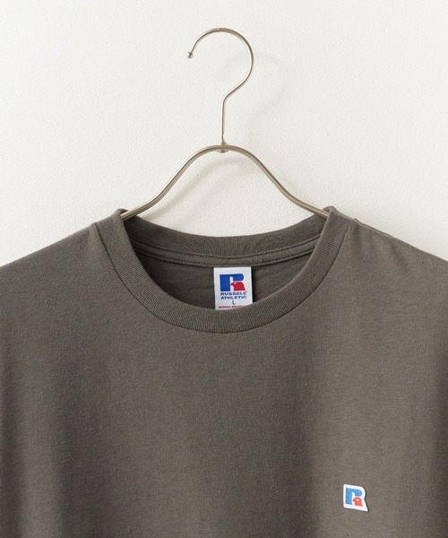 Russell Athletic(ラッセルアスレティック)の「RUSSELL ATHLETIC / ラッセルアスレティック Tri-Blend Jersey Solid T トリブレンド ジャージー ソリッド Tシャツ 半袖 胸元ロゴ ワンポイント 秋 秋服 2026年秋冬(Tシャツ/カットソー・メンズ・チャコールグレー/サックスブルー/ナチュラル・M/L/XL)」の8枚目の写真