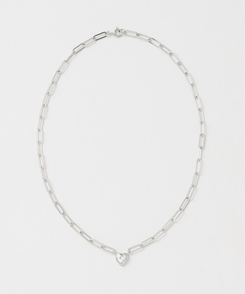 UNITED ARROWS（ユナイテッドアローズ）の「ハート  ビジュー チェーン ネックレス（ネックレス・レディース・シルバー/ゴールド・FREE）」の7枚目の写真