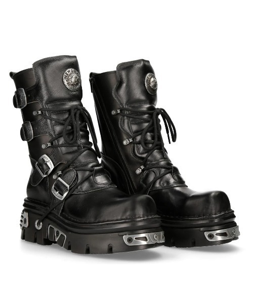 NEW ROCK（ニューロック）の「NEW ROCK/ニューロック/M-WALL373-S3（ブーツ・レディース・ブラック・37/38/39/40）」の2枚目の写真