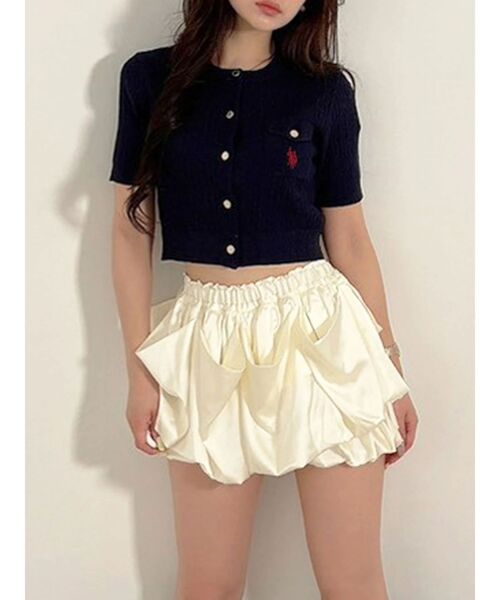 MERCURYDUO(マーキュリーデュオ)の「U.S. POLO ASSN.別注ケーブルカーディガン(カーディガン/ボレロ・レディース・オフホワイト/ピンク/ネイビー・FREE)」の10枚目の写真