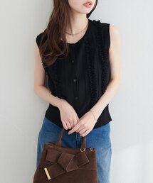 レースデザインノースリニットTOPS