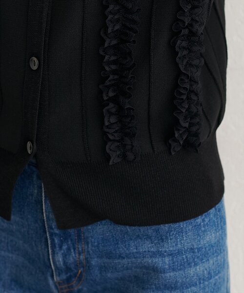 natural couture（ナチュラルクチュール）の「レースデザインノースリニットTOPS（ニット/セーター・レディース・オフホワイト/ブラウン/ブラック・FREE）」の18枚目の写真