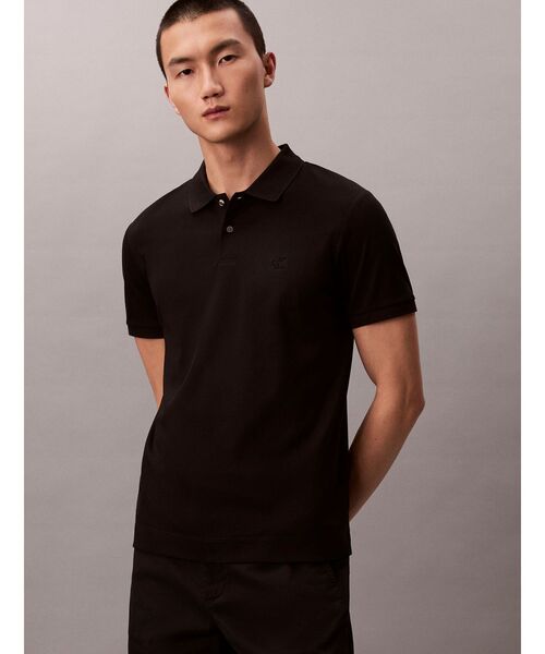 Calvin Klein(カルバン・クライン)の「ポロシャツ - ショートスリーブクラシックポロシャツ(Tシャツ/カットソー・メンズ・ブラック/オリーブ・XL/S/L/M)」の18枚目の写真