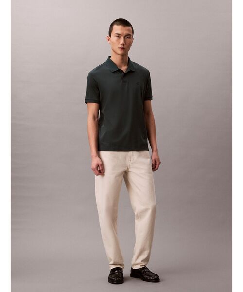 Calvin Klein(カルバン・クライン)の「ポロシャツ - ショートスリーブクラシックポロシャツ(Tシャツ/カットソー・メンズ・ブラック/オリーブ・XL/S/L/M)」の12枚目の写真