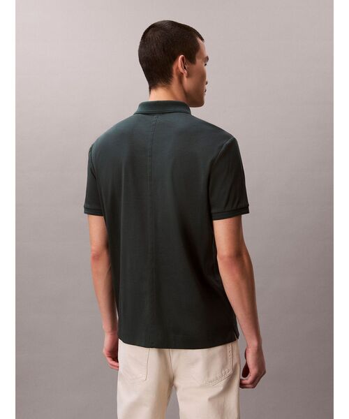 Calvin Klein(カルバン・クライン)の「ポロシャツ - ショートスリーブクラシックポロシャツ(Tシャツ/カットソー・メンズ・ブラック/オリーブ・XL/S/L/M)」の11枚目の写真