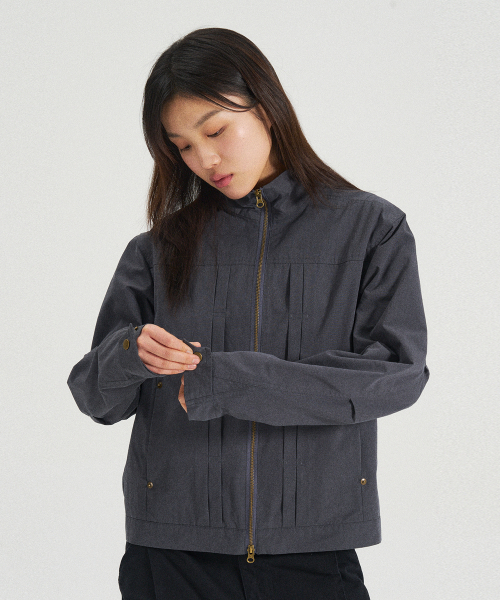 SLOWACID（スローアシッド）の「TYPE-2 コンパクトジャケット [チャコール]（ブルゾン・レディース・その他・SMALL/MEDIUM/LARGE）」の2枚目の写真
