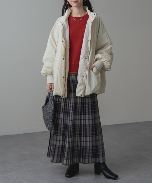 refinedworks(リファインドワークス)の「【refinedworks】軽くて暖かい! 中綿 バルーン ブルゾン(その他アウター・レディース・ブラック/ブラウン/アイボリー・FREE)」の7枚目の写真