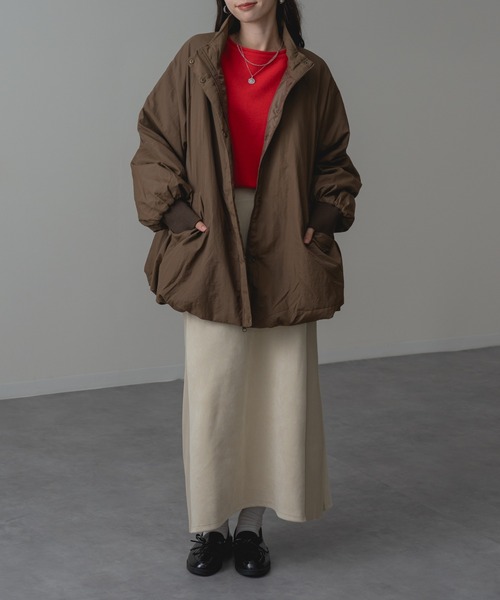 refinedworks(リファインドワークス)の「【refinedworks】軽くて暖かい! 中綿 バルーン ブルゾン(その他アウター・レディース・ブラック/ブラウン/アイボリー・FREE)」の22枚目の写真