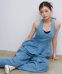 ペプラムデニムセットアップ