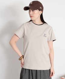 〈BLUEDY〉クマ刺繍ショートスリーブコンパクトTee