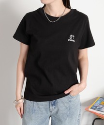 〈BLUEDY〉クマ刺繍ショートスリーブコンパクトTee