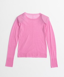 Shoulder Pad Sheer Knit Top/ショルダーパッドシアーニットトップ