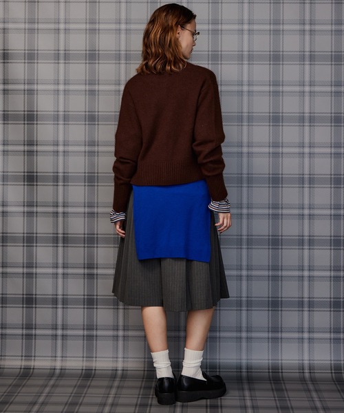 MAISON SPECIAL(メゾンスペシャル)の「Shoulder Pad Sheer Knit Top/ショルダーパッドシアーニットトップ(ニット/セーター・レディース・ブルー/グレー/ピンク/ブラック/ブラウン・FREE)」の19枚目の写真