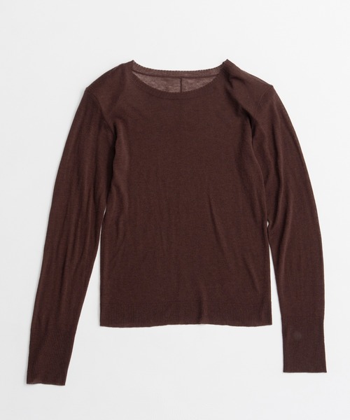 MAISON SPECIAL(メゾンスペシャル)の「Shoulder Pad Sheer Knit Top/ショルダーパッドシアーニットトップ(ニット/セーター・レディース・ブルー/グレー/ピンク/ブラック/ブラウン・FREE)」の21枚目の写真
